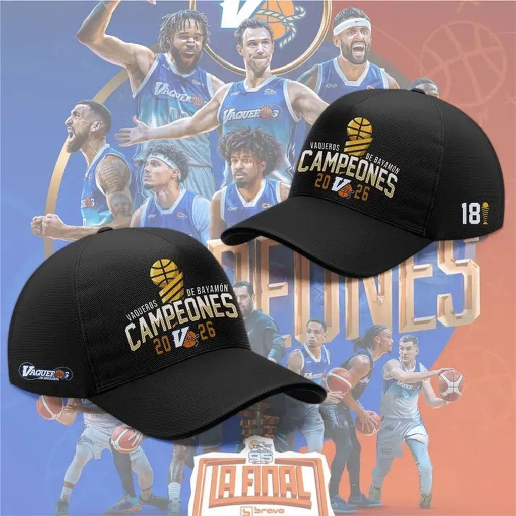 Vaqueros de Bayamon Merch 2026 BSN Champions Hat Black Best Gifts For Basketball Lovers - Merchluma