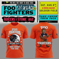 Chicago Bears X Foo Fighters Take Cover Tour 2026 T-Shirt Orange Chicago Bears Merch Fan Gifts - Merchluma