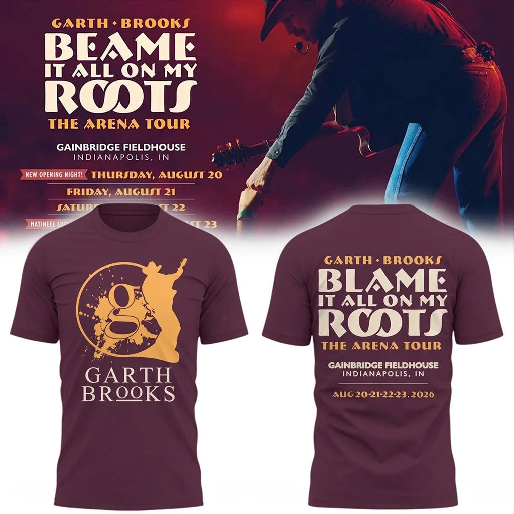 Garth Brooks Merch Blame It All On My Roots The Arena Tour Shirt Gifts For Music Lovers - Merchluma