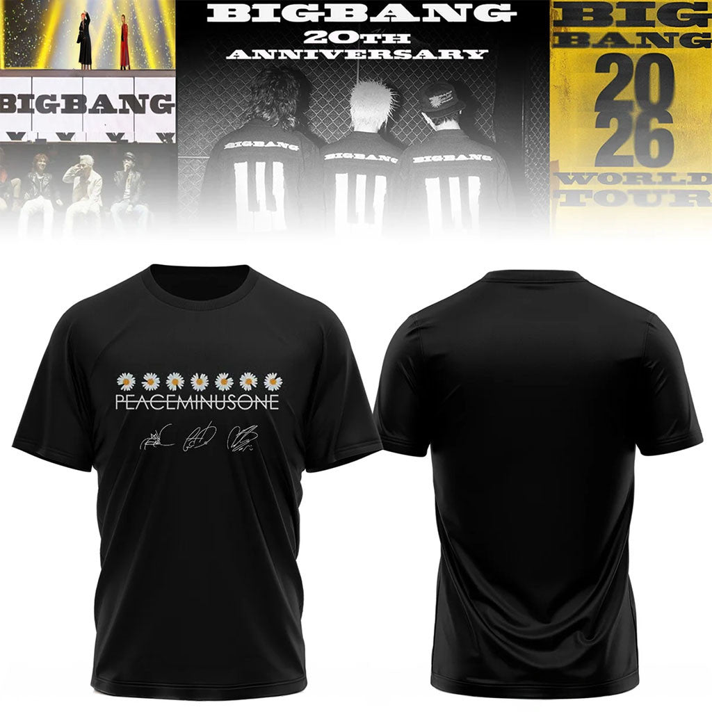 BIGBANG Merch Peaceminusone Daisy BIGBANG 20th Anniversary T-Shirt Kpop Music Fan Gifts - Merchluma