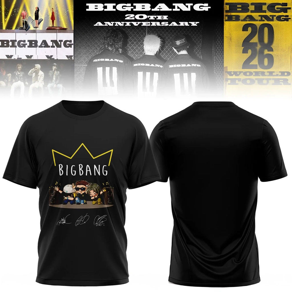 BIGBANG Merch BIGBANG World Tour 2026 T-Shirt 20th Anniversary Shirt Music Fan Gift - Merchluma