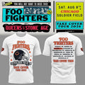 Chicago Bears X Foo Fighters Take Cover Tour 2026 T-Shirt White Chicago Bears Merch Him Gifts - Merchluma