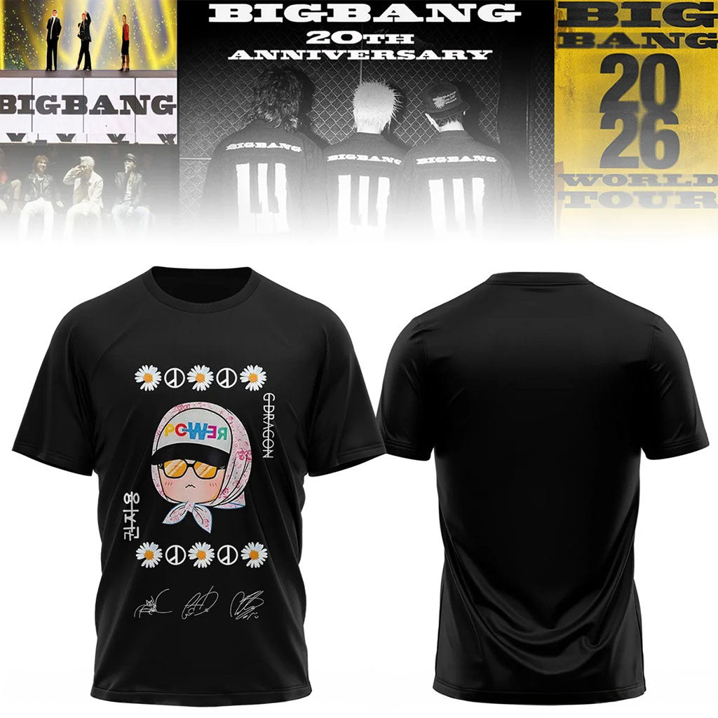 BIGBANG Merch G Dragon Power Daisy Graphic BIGBANG World Tour 2026 T-Shirt Music Fan Gift - Merchluma
