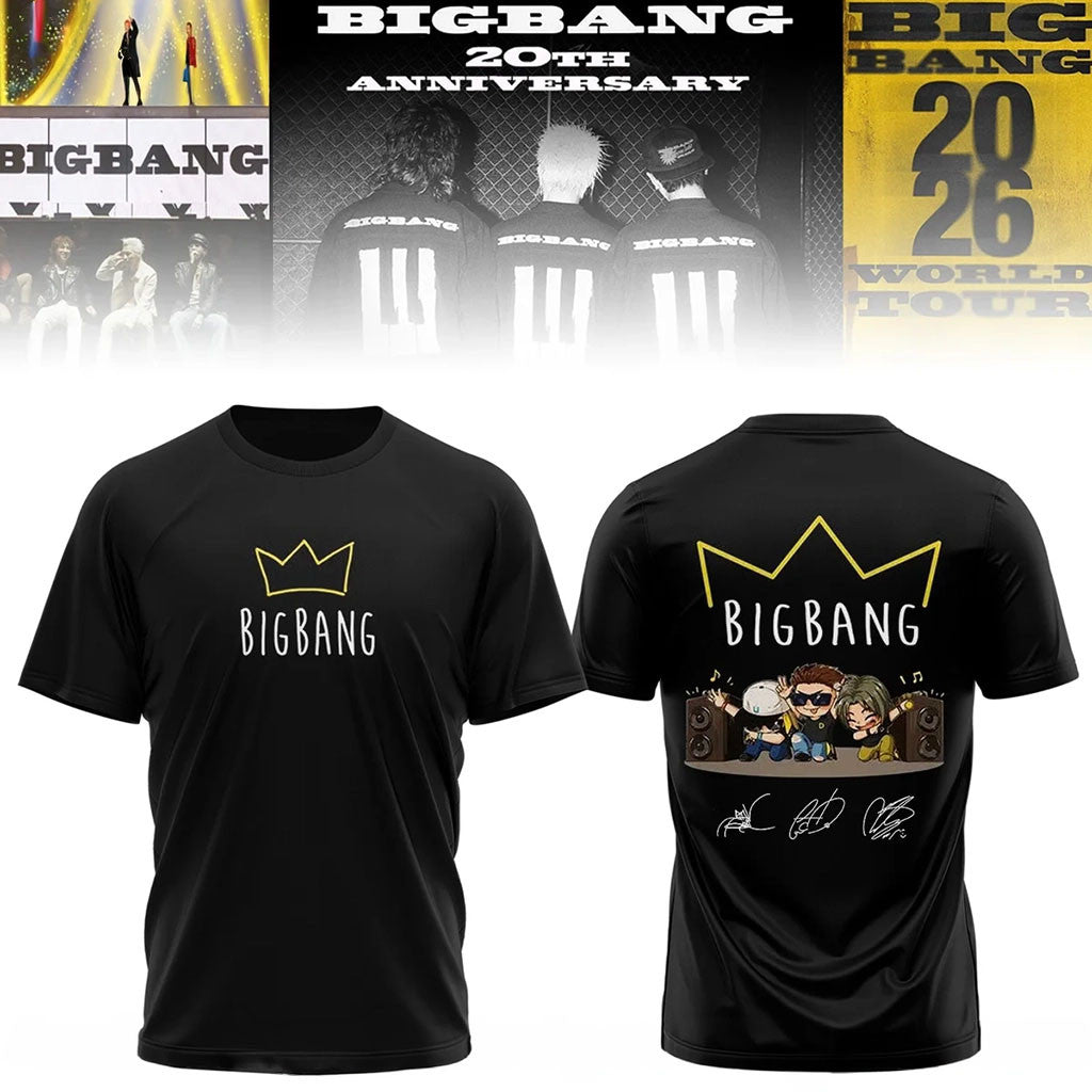 BIGBANG Merch World Tour 2026 T-Shirt 20th Anniversary BIGBANG Merch Gifts For Music Lovers - Merchluma
