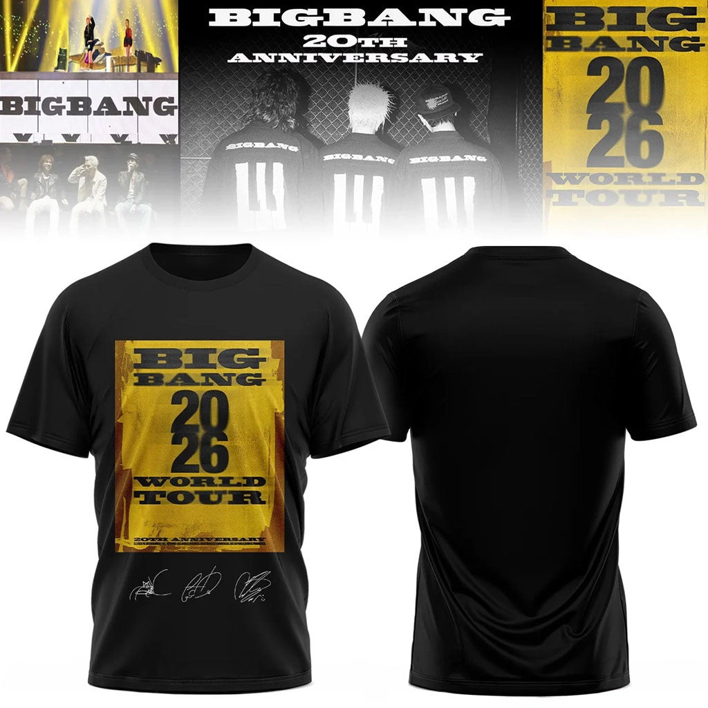 BIGBANG Merch World Tour 2026 T-Shirt 20th Anniversary BIGBANG Merch Kpop Fan Gift - Merchluma