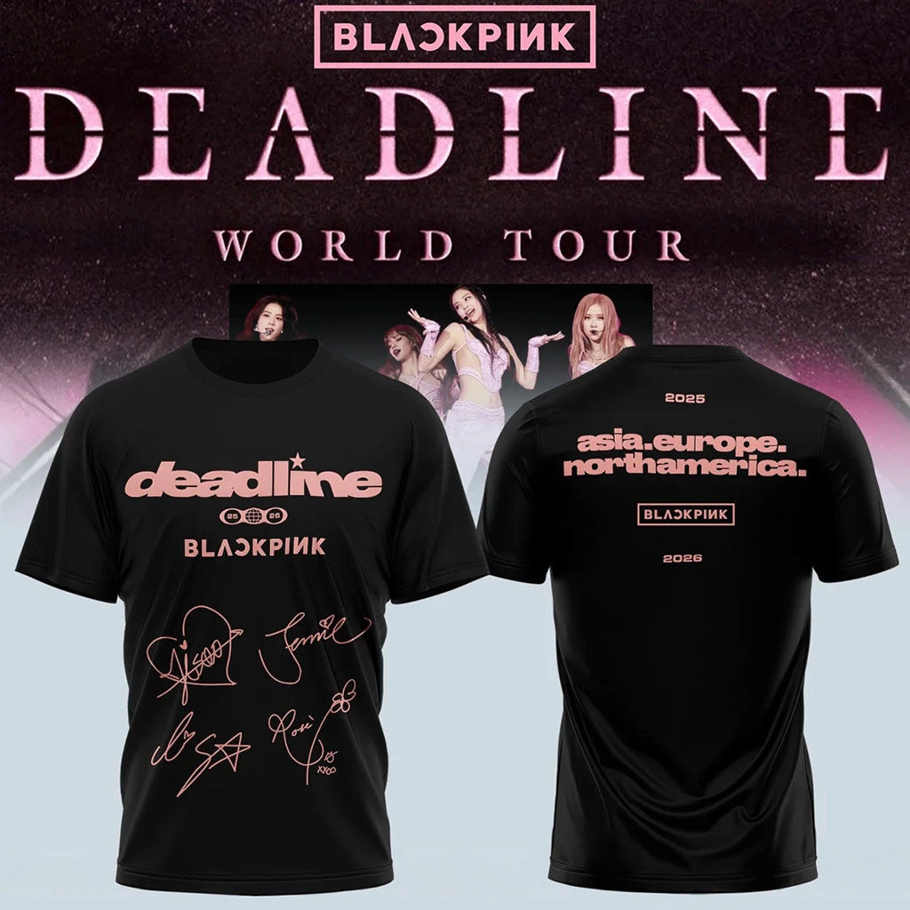 BlackPink Deadline World Tour 2026 Signature Shirt BlackPink Merch Gifts For Music Fans - Merchluma