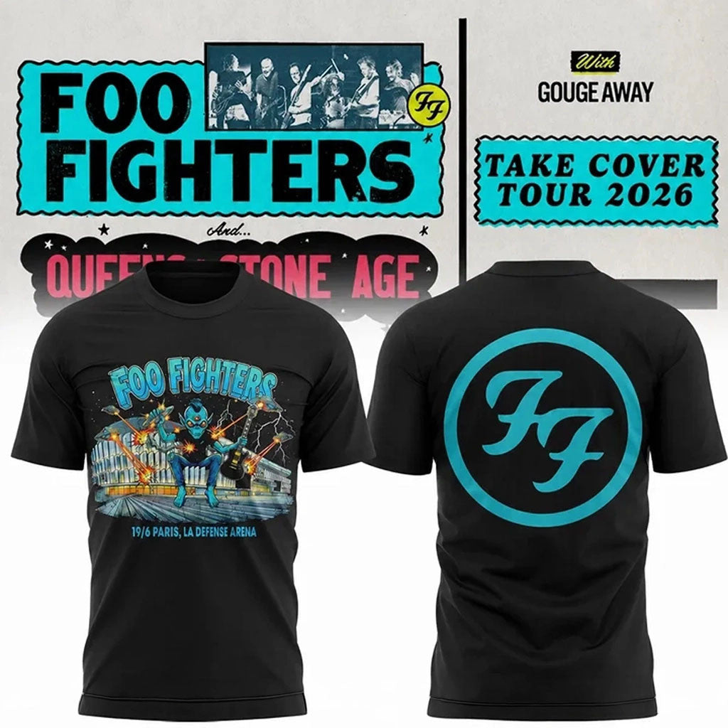 Foo Fighters Take Cover Tour 2026 T-Shirt Foo Fighters Merch Gifts For Rock Fans - Merchluma