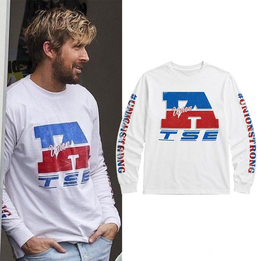 Ryan Gosling Union IATSE Strong Long Sleeve Shirt Ryan Gosling Merch Gifts For Fans - Merchluma
