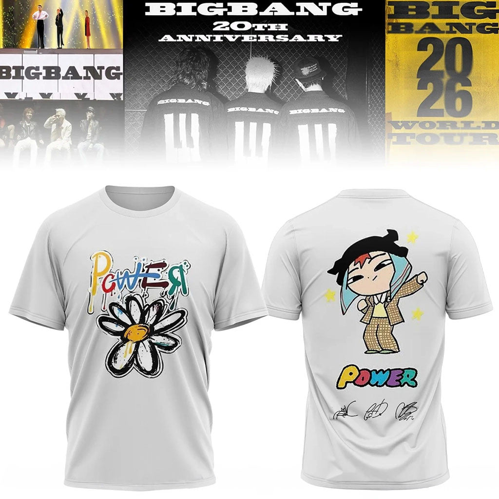 BIGBANG Merch Power Daisy BIGBANG World Tour 20th Anniversary T-Shirt Music Fan Gift - Merchluma