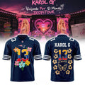New England Patriots x Karol G Merch Viajando Por El Mundo TropiTour 2026 Football Jersey - Merchluma