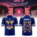 New York Giants x Karol G Viajando Por El Mundo TropiTour 2026 Football Jersey Giants Merch - Merchluma