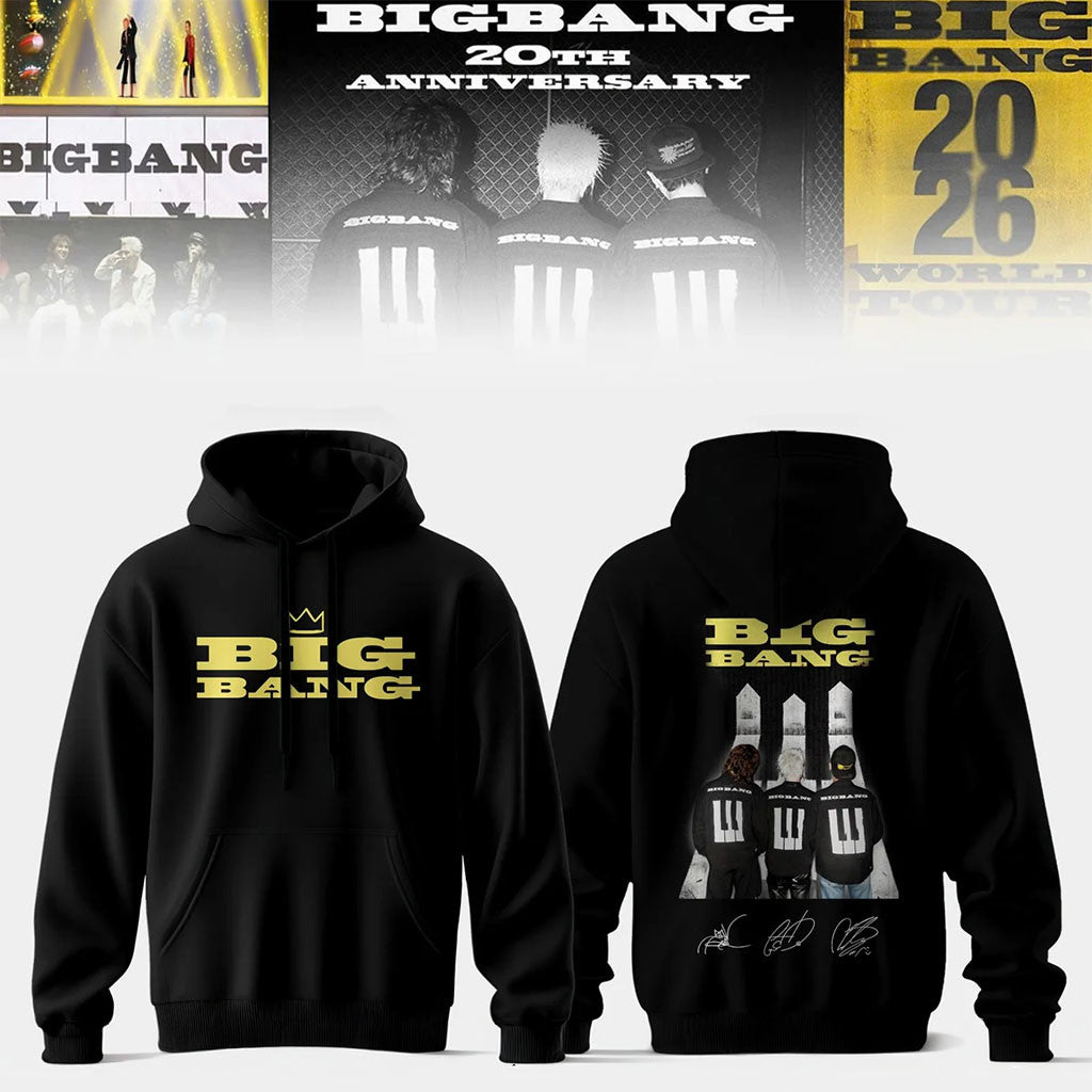 BIGBANG 20th Anniversary Hoodie Kpop World Tour 2026 BIGBANG Merch Music Fan Gift - Merchluma