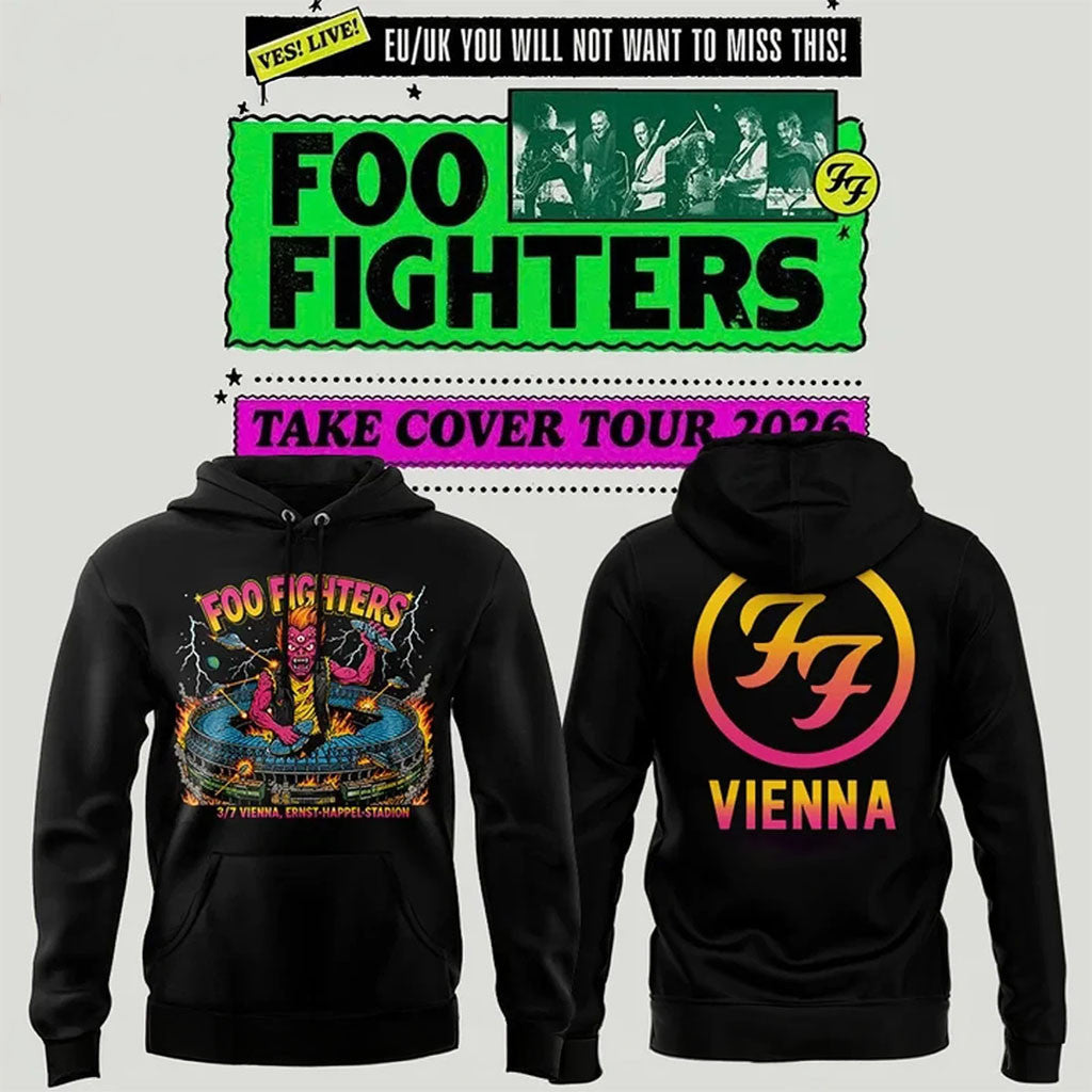 Foo Fighters Take Cover Tour 2026 Hoodie Foo Fighters Merch Best Gifts For Rock Fans - Merchluma