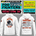 Chicago Bears X Foo Fighters Take Cover Tour 2026 Hoodie White Foo Fighters Merch Fans Gifts - Merchluma