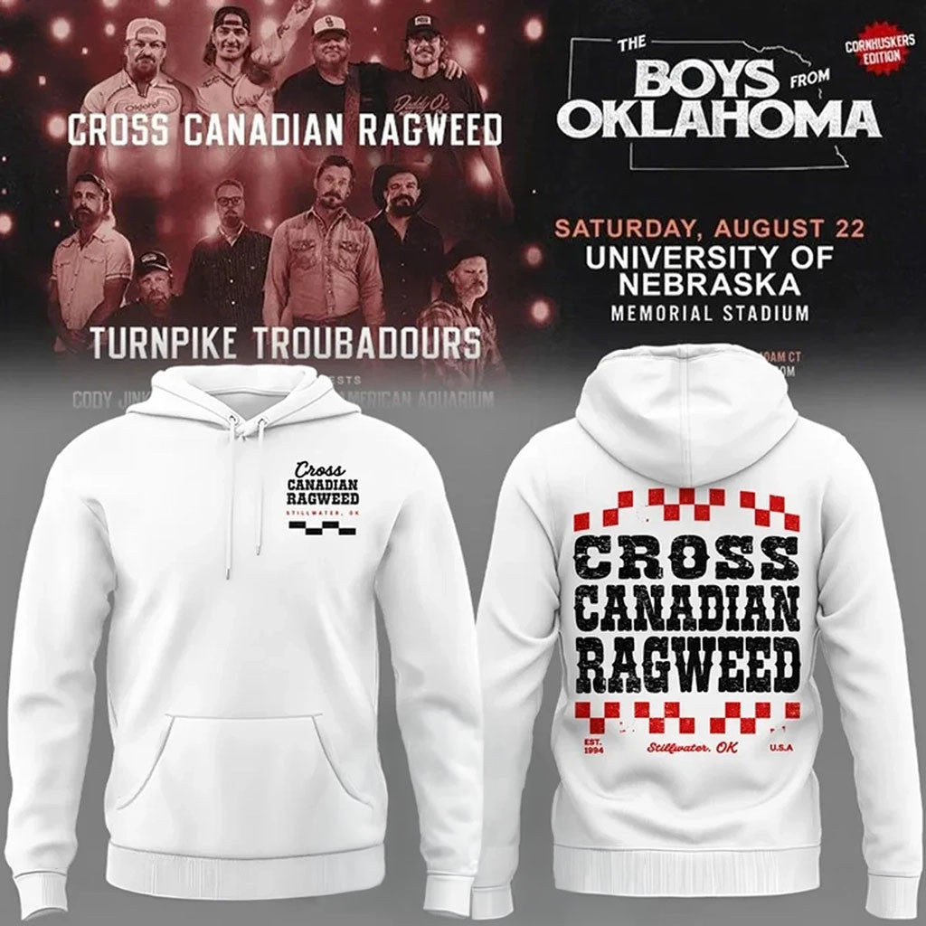 Cross Canadian Ragweed X Nebraska 2026 Hoodie Country Music Apparel Cross Canadian Ragweed Merch - Merchluma