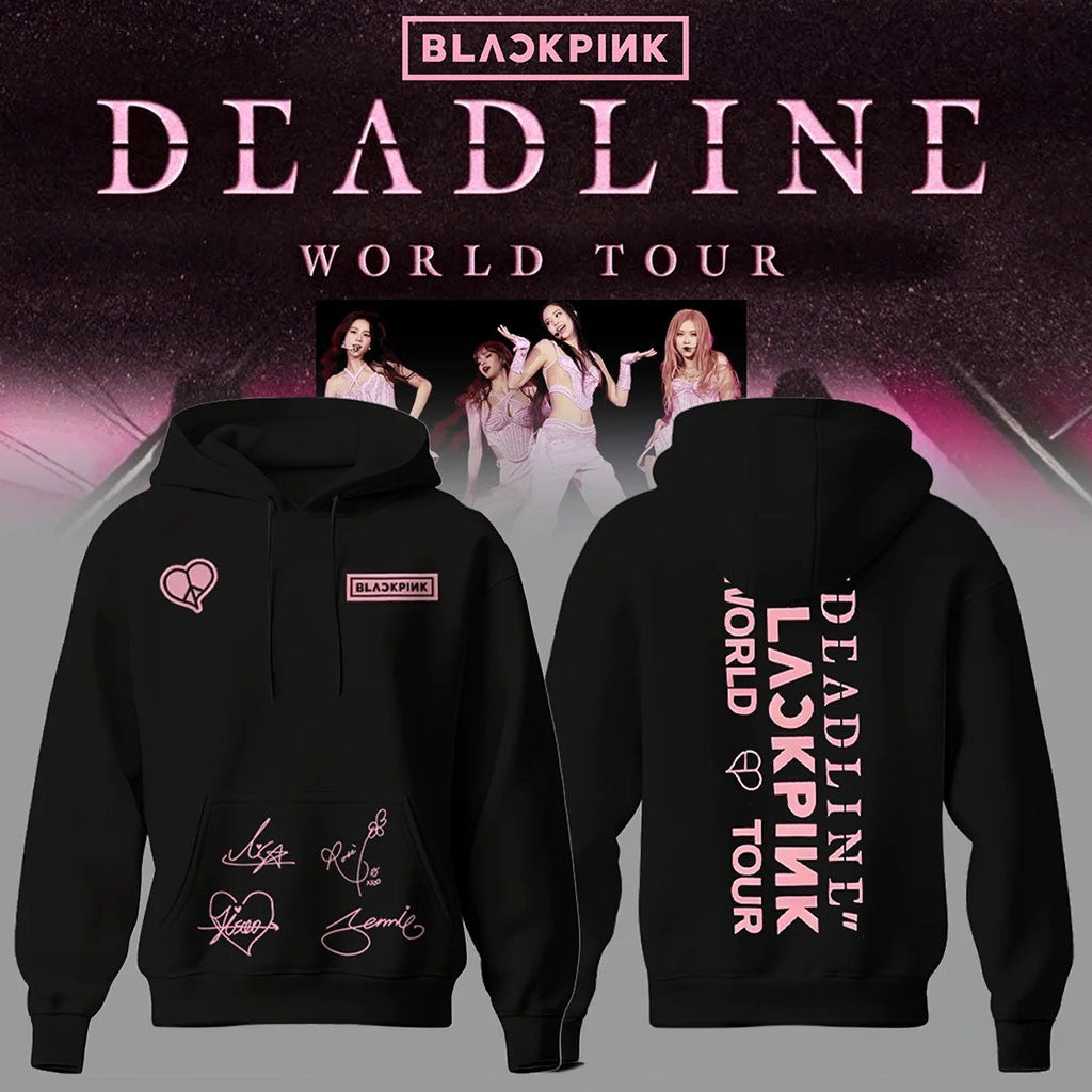 BlackPink Deadline World Tour Signature Hoodie BlackPink Merch Gift Ideas For Music Lovers - Merchluma