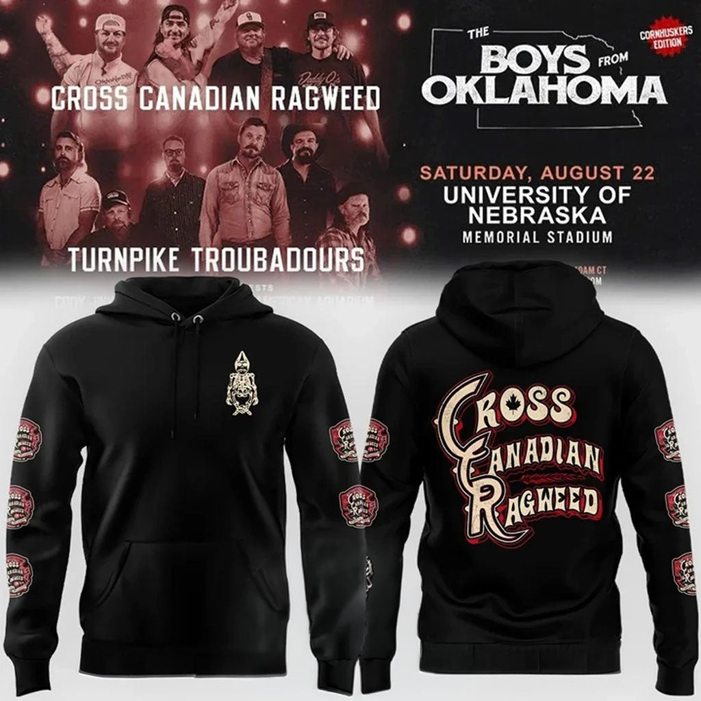 Cross Canadian Ragweed X Nebraska 2026 Hoodie Cross Canadian Ragweed Merch Music Fan Gear - Merchluma