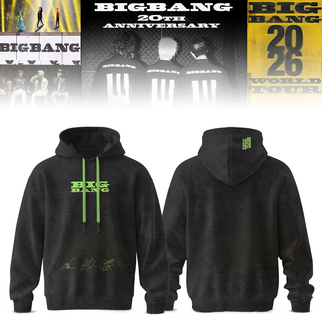 BIGBANG Merch 20th Anniversary World Tour 2026 Hoodie Concert Apparel Kpop Music Lover Gift - Merchluma