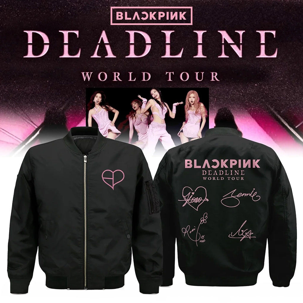 BlackPink Deadline World Tour Bomber Jacket BlackPink Merch Gifts For Music Lovers - Merchluma