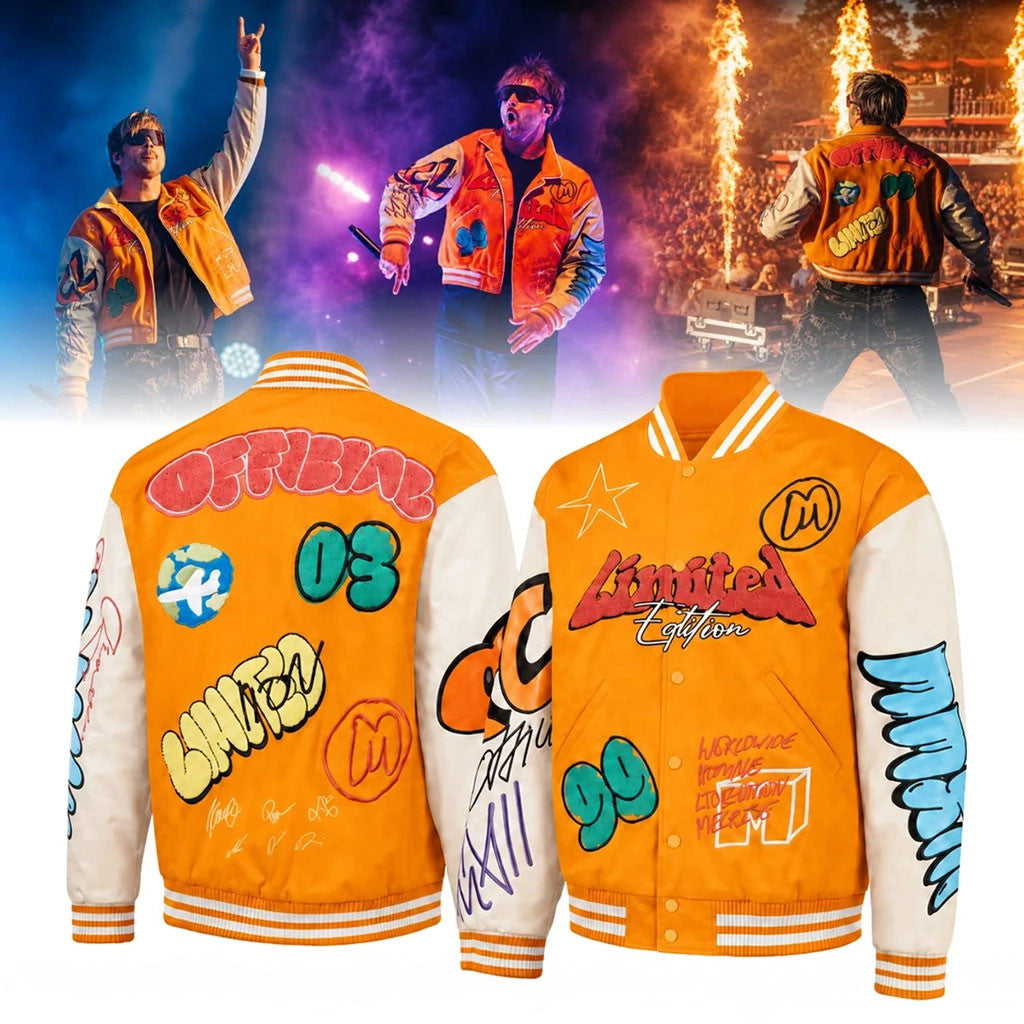 Electric Callboy Tanzneid World Tour Signed Bomber Jacket Electric Callboy Merch Fans Gifts - Merchluma