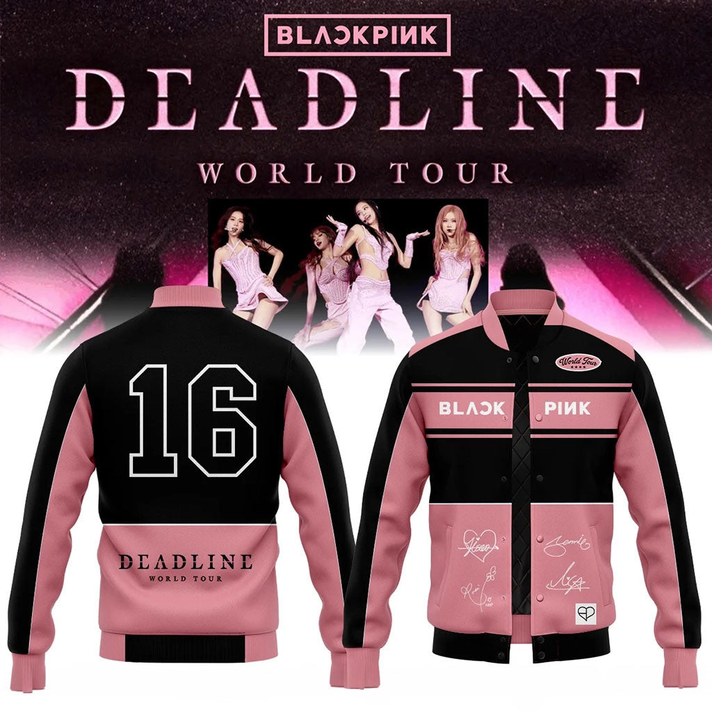 BlackPink Deadline World Tour Bomber Jacket BlackPink Merch Best Gifts For Music Lovers - Merchluma