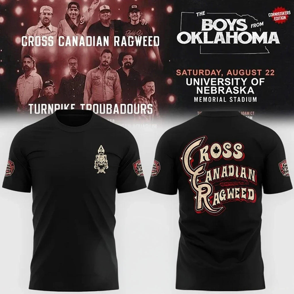 Cross Canadian Ragweed X Nebraska 2026 Shirt Black Cross Canadian Ragweed Merch Fan Gifts - Merchluma