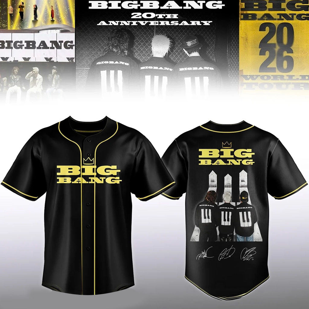 BIGBANG World Tour Merch BIGBANG 20th Anniversary Baseball Jersey Gifts For Music Fans - Merchluma