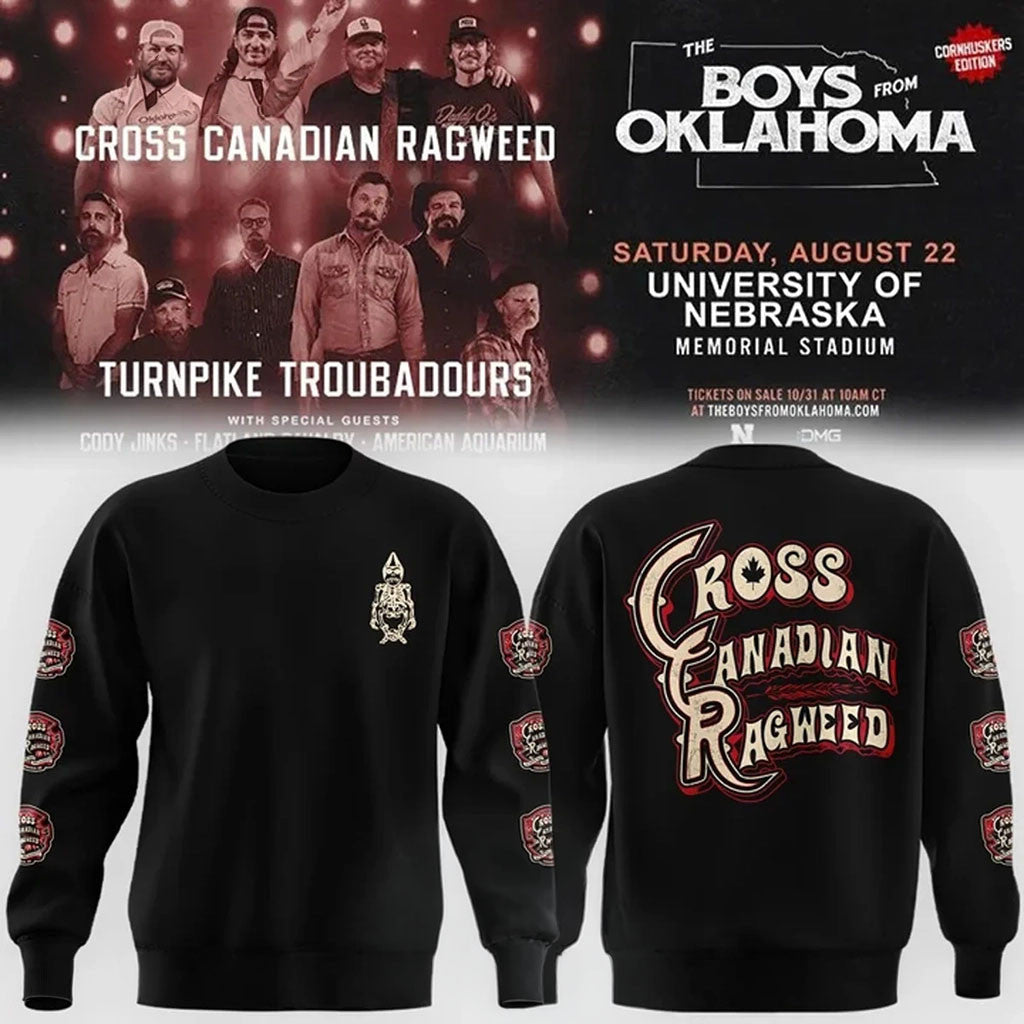 Cross Canadian Ragweed X Nebraska 2026 Sweatshirt Cross Canadian Ragweed Merch Music Fan Gifts - Merchluma
