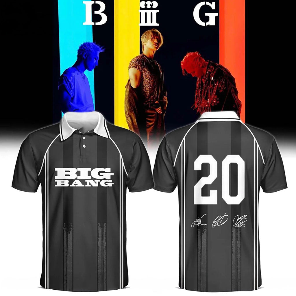 BIGBANG Merch BB World Tour XX Cosmos Polo Shirt Music Related Gifts For Guys - Merchluma