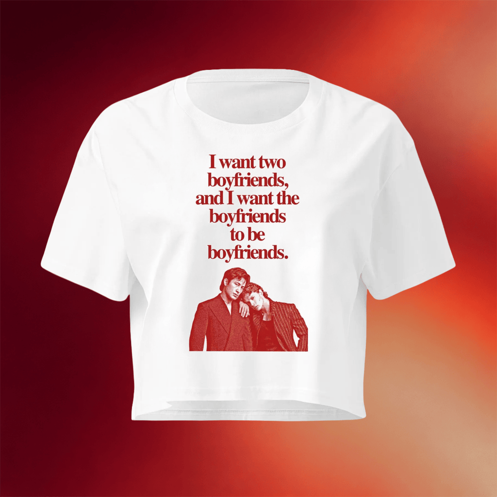 Heated Rivalry Merch Ilya Shane I Want Two Boyfriends Cropped T-Shirt Heated TV Tee - Merchluma