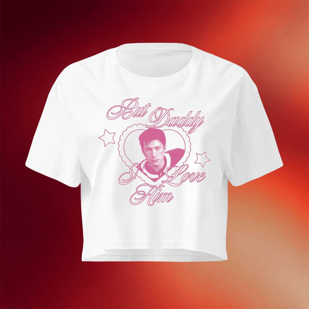 Heated Rivalry Merch Shane Pink But Daddy I Love Him Cropped T-Shirt Hudson Hollander Rivalry Tee - Merchluma