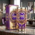 Omega Psi Phi Embossed Purple Gold Tumbler Omega Psi Phi Merch Gifts For Him - Merchluma