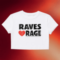 Summer Smash Merch 2026 Raves Love Rage Crop Top White Hip Hop Lover Gifts For Her - Merchluma
