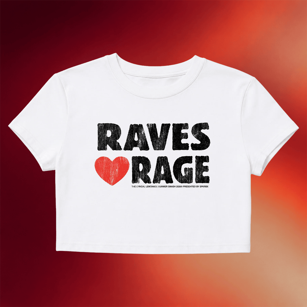 Summer Smash Merch 2026 Raves Love Rage Crop Top White Hip Hop Lover Gifts For Her - Merchluma