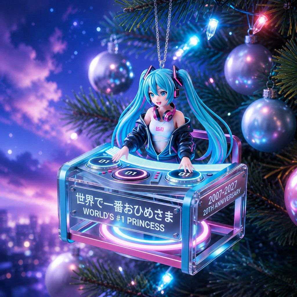 Hatsune Miku 2007-2027 20th Anniversary Christmas Ornament Hatsune Miku Merch Xmas Tree Decor - Merchluma