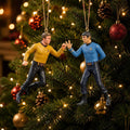Star Trek Kirk and Spock Christmas Tree Ornament USS Enterprise Holiday Tree Decoration Gift - Merchluma