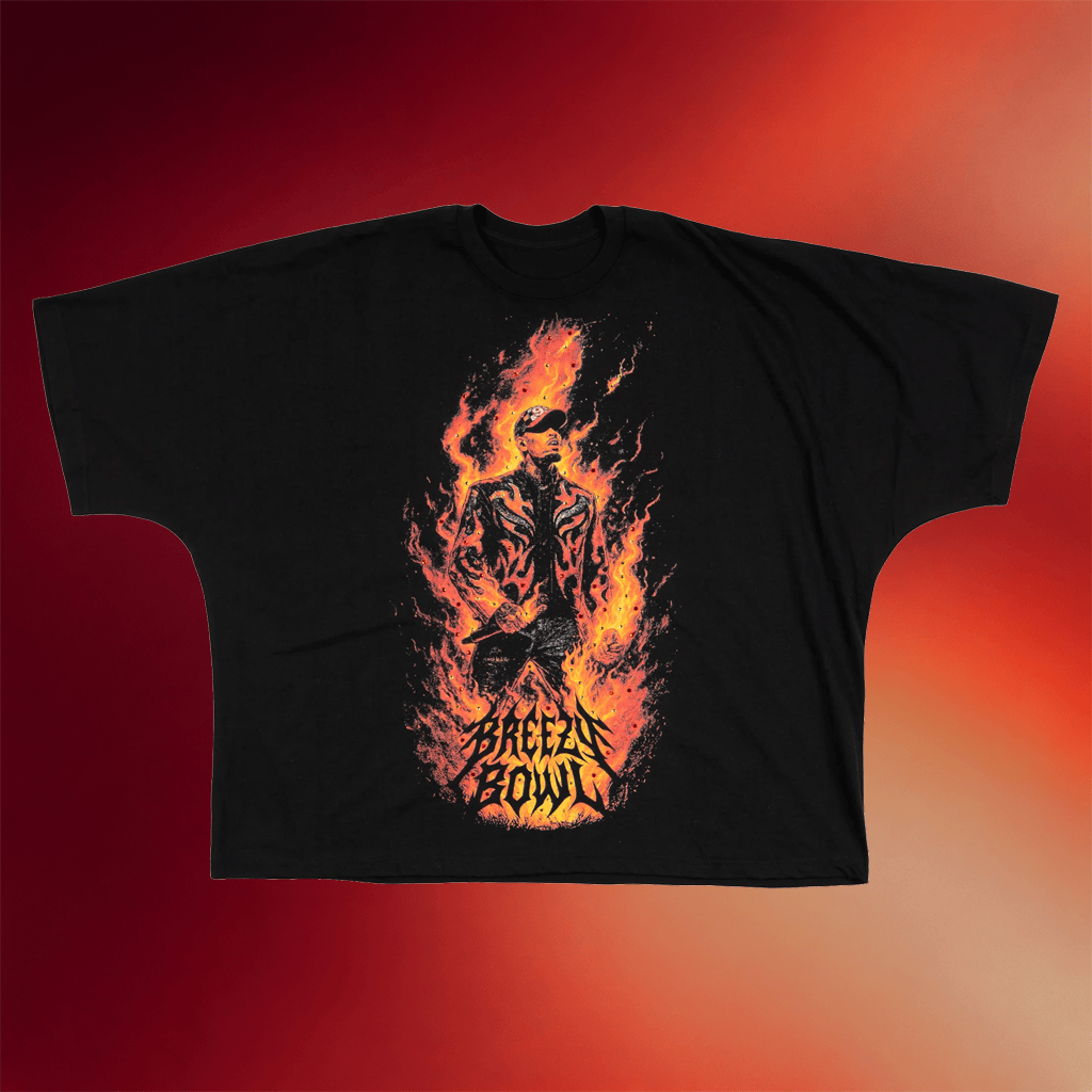 Chris Brown Merch 2026 Breezy Bowl Flame Cropped Shirt Breezy Bowl Merch Gifts For Music Lovers - Merchluma