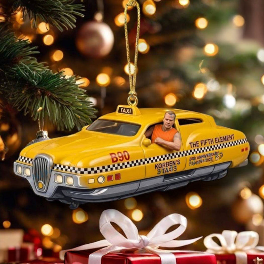 The Fifth Element 30th Anniversary Korben's Taxi Ornament The Fifth Element Merch Xmas Tree Decor - Merchluma