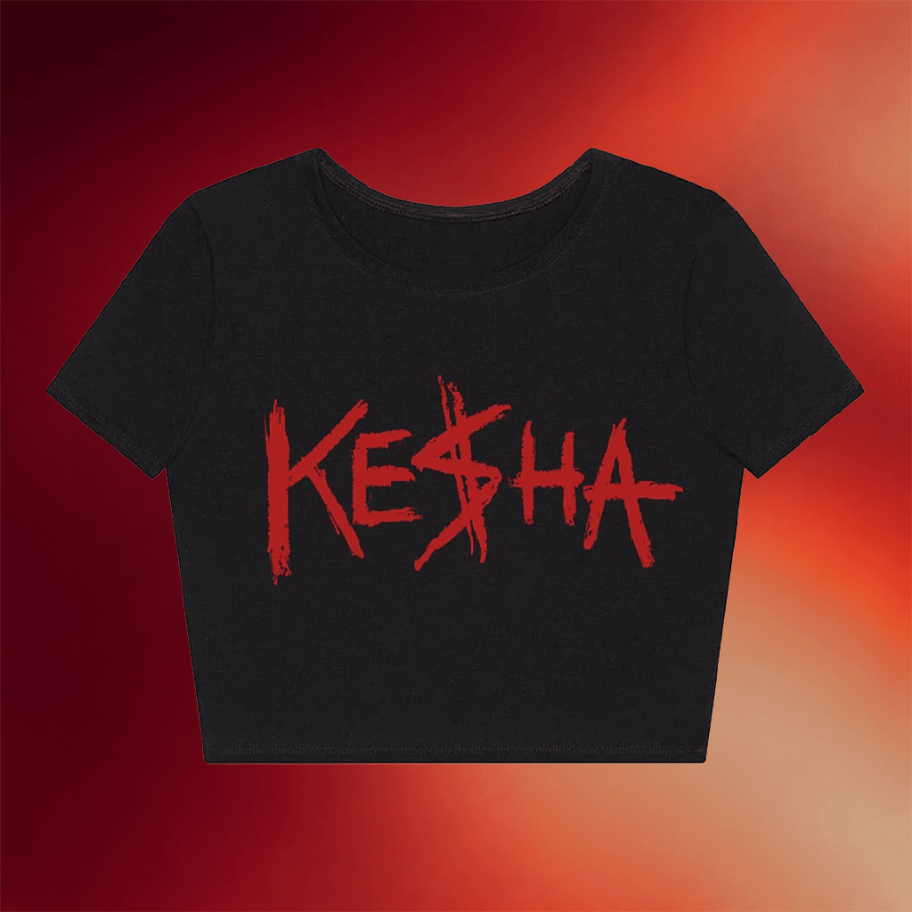 Kesha Merch Logo Cropped T-Shirt Kesha Shirt Birthday Present For Girlfriend - Merchluma