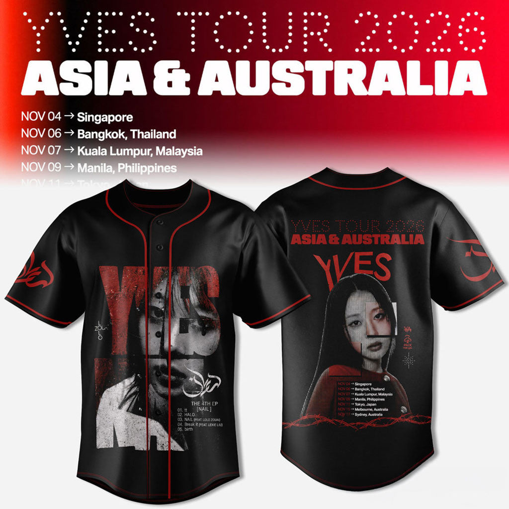 LOONA Yves Tour 2026 Album Asia And Australia Baseball Jersey Yves Merch Music Apparel - Merchluma