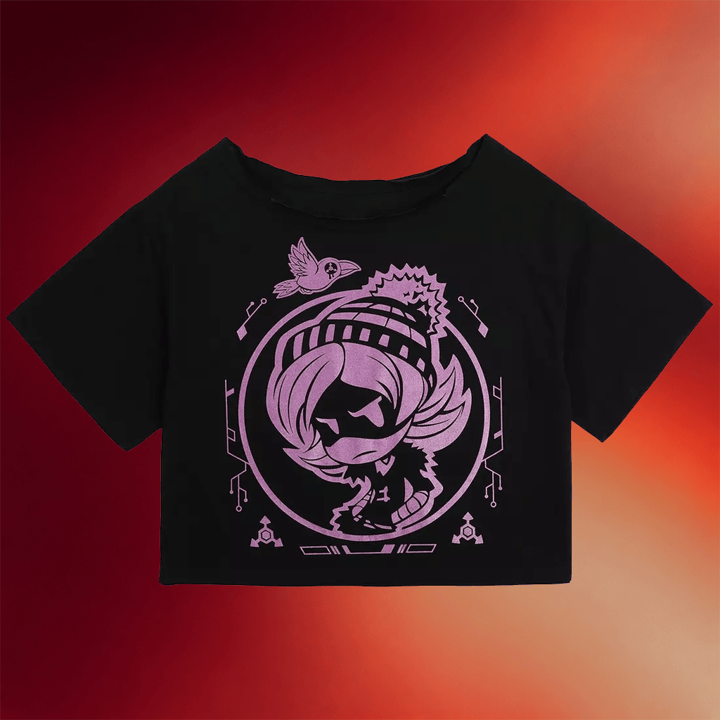 Murder Drones Merch Murder Drones Uzi Foil Girls Cropped T-Shirt Best Gifts For Sister - Merchluma