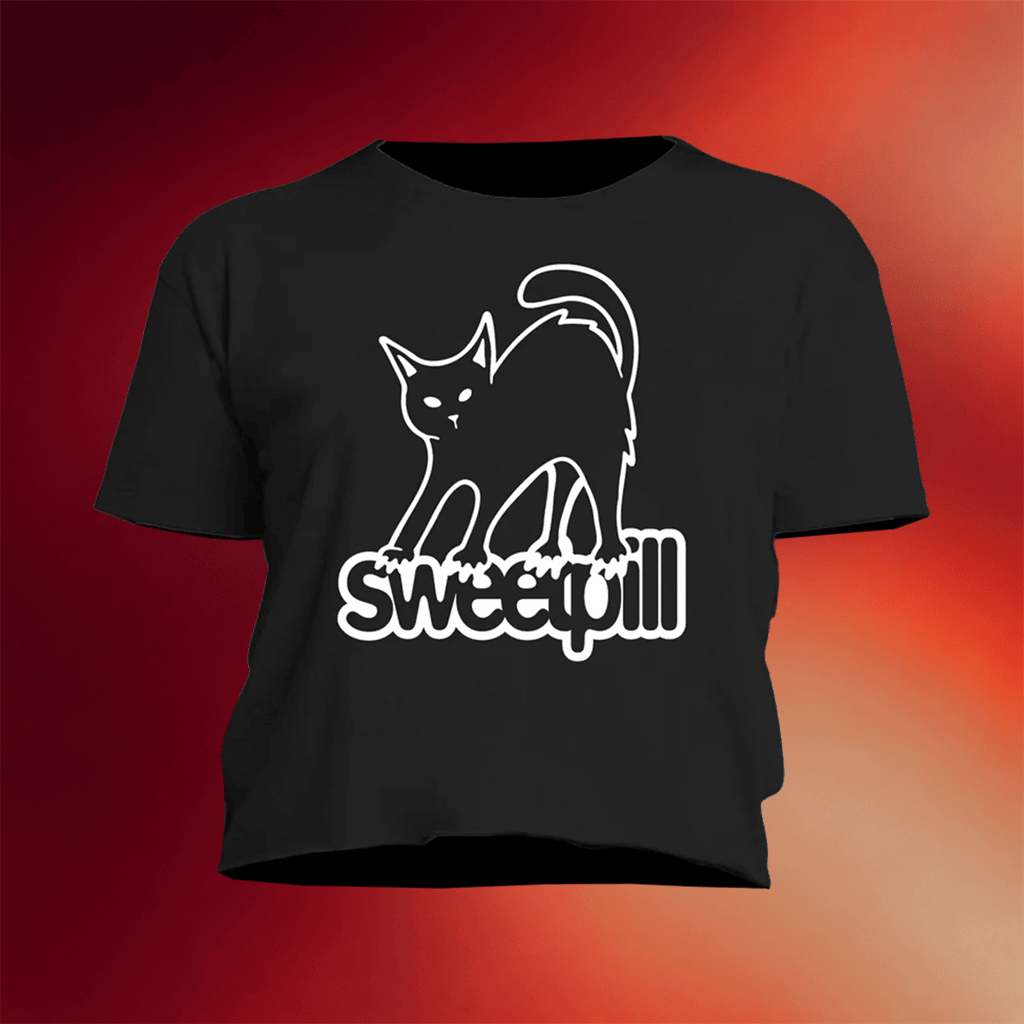 Sweet Pill Merch 2026 Kitty Cropped T-Shirt Music Lover Gifts For Her - Merchluma