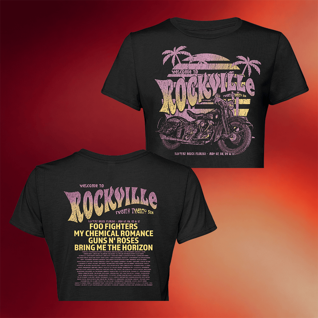DWP Merch 2026 Striped Sunset Cropped T-Shirt Welcome To Rockville Shirt Gifts For Her - Merchluma