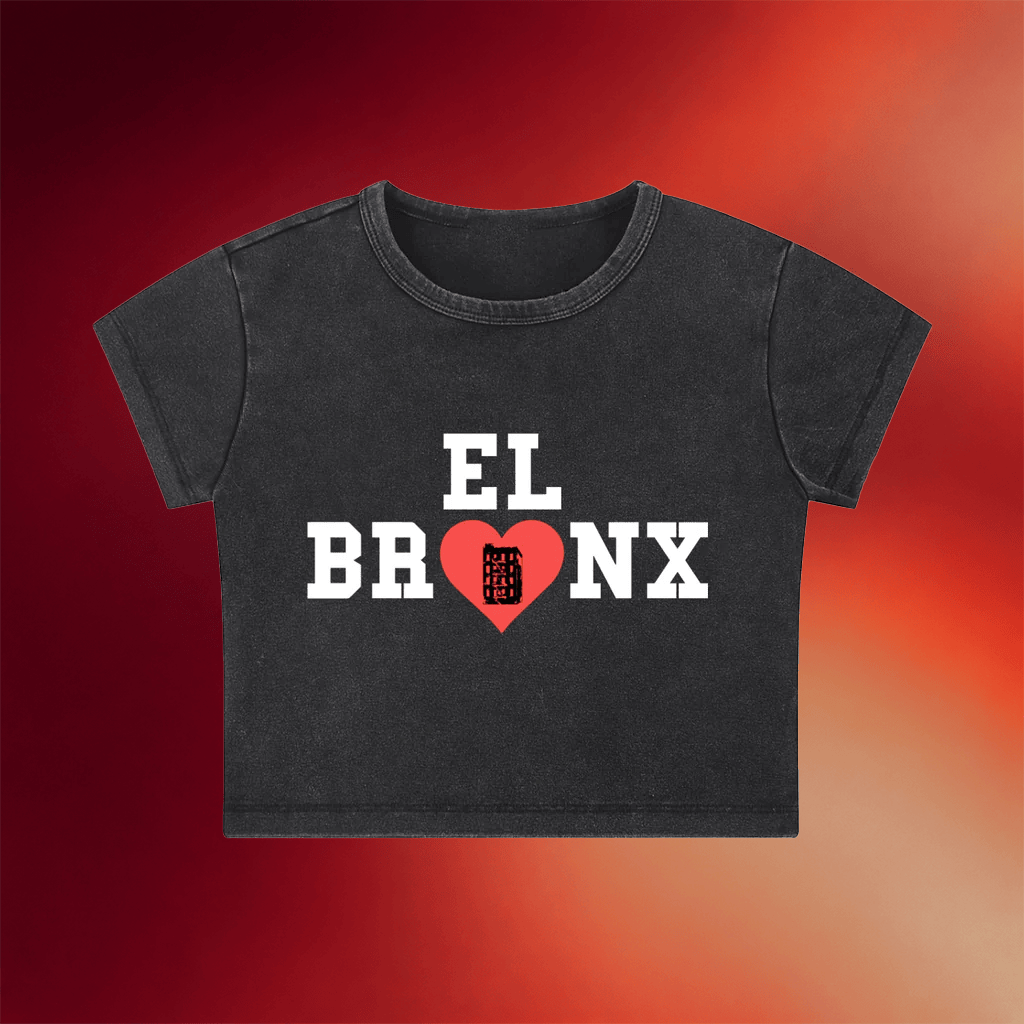 Bronx Native Merch El Bronx Valentine Snow Cropped T-Shirt Gift Ideas For Sister - Merchluma