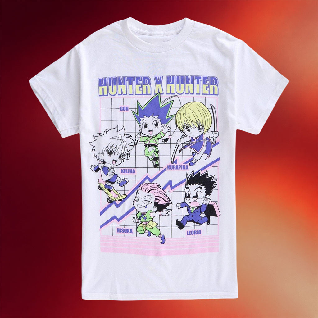 Hunter X Hunter Merch 2026 Hunter X Hunter Chibi Group Grid T-Shirt Cute Gift For Friends - Merchluma