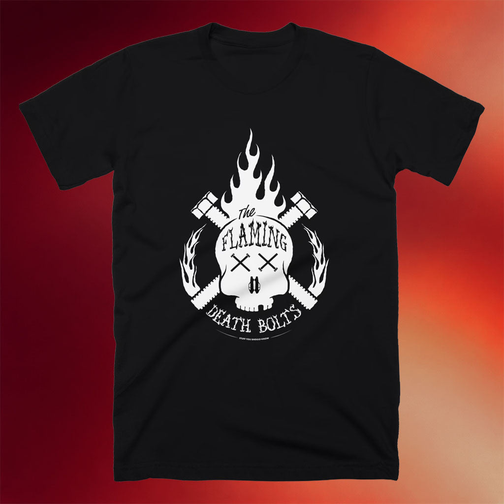 Stuff You Should Know Merch 2026 Flaming Death Bolts T-Shirt Gifts For My Husband - Merchluma
