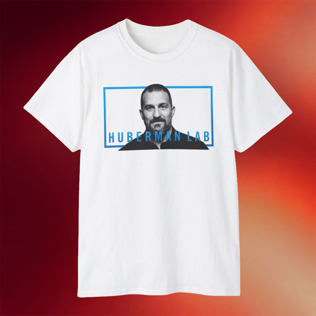 Huberman Lab Merch 2026 Huberman Lab T-Shirt Blue Frame Logo Tee Andrew Huberman Merch - Merchluma