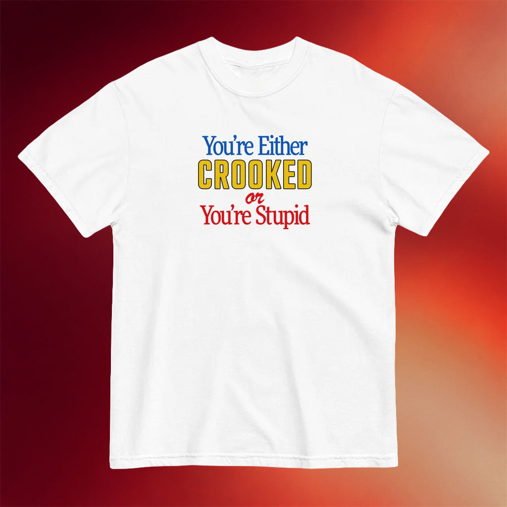 Pod Save America Merch 2026 Crooked Or Stupid T-Shirt Present For Podcast Fans - Merchluma