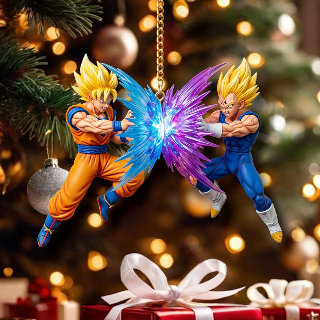 Dragon Ball Battles 1986-2026 40th Anniversary Christmas Ornament Dragon Ball Merch Xmas Decor - Merchluma