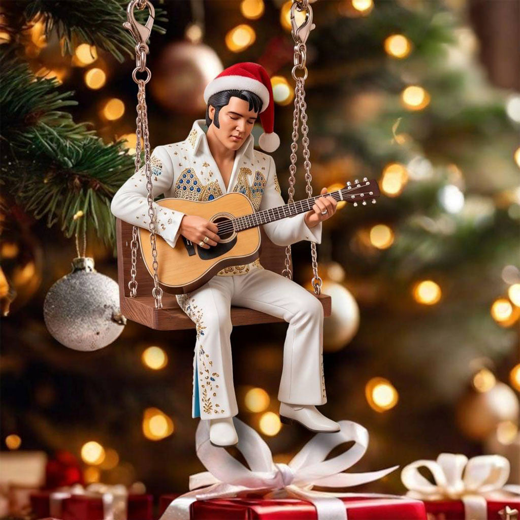 Elvis Presley Swing Christmas Ornament Xmas Tree Hanging Decor Elvis Presley Merch Gift For Fan - Merchluma